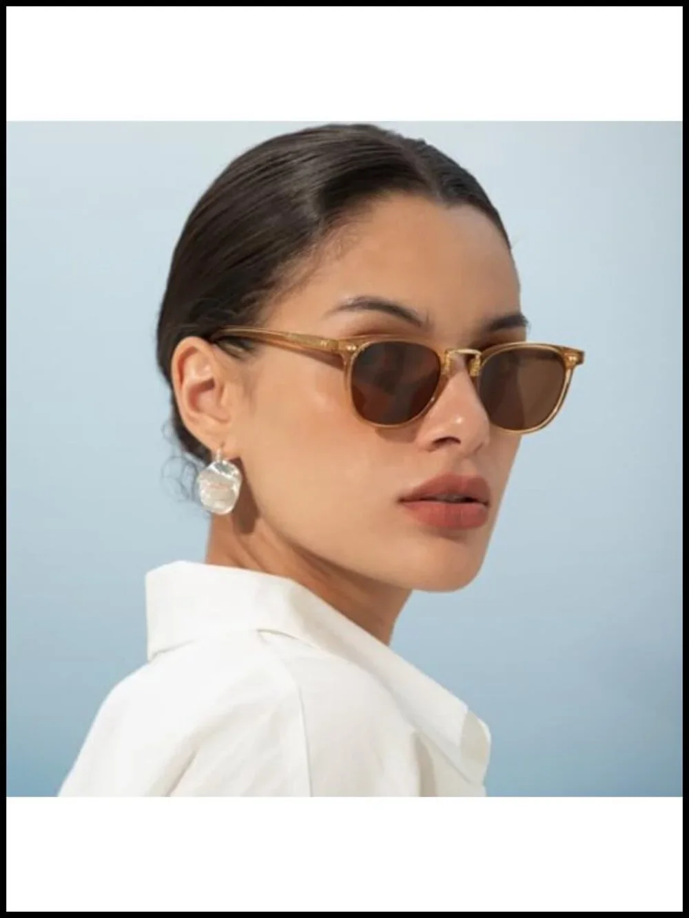 Round Acetate Polarized Sunglasses Women Retro Metal Bridge Small Face UV400